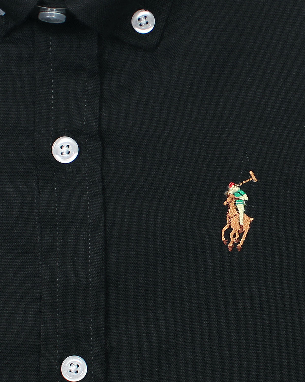 Kids Button Down Oxford Shirt - Black
