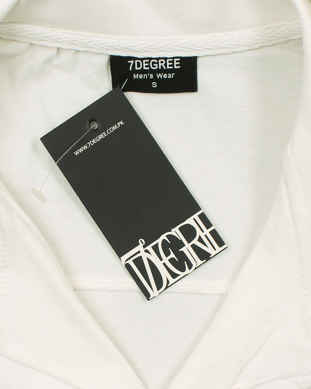 Men's Lapel Collar Pique Shirt - White