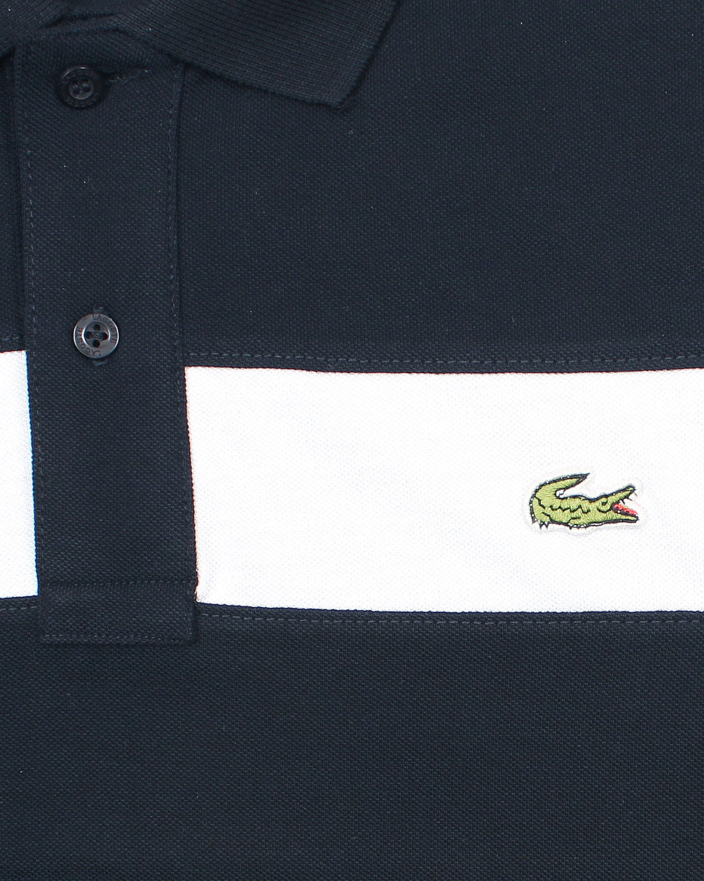 Men's Lac. Contrast Polo Shirt - Navy Blue