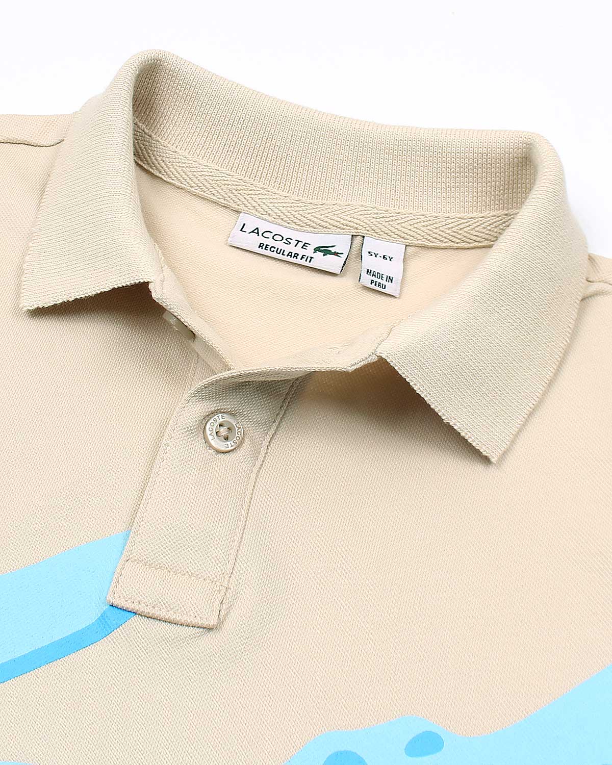Exclusive Kids L-C-S-T Croc Polo - Off White