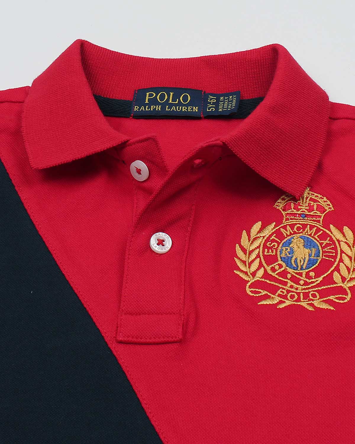 Premium Kids Motive Sig Panel Polo - Red