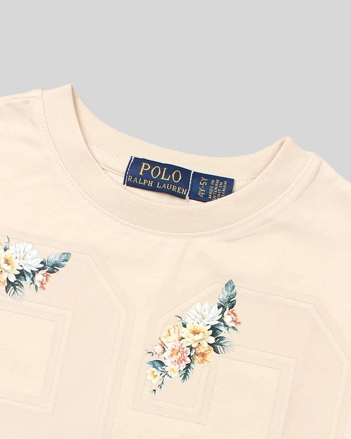 Baby Girls Cropped Flowered T Shirt - Off White