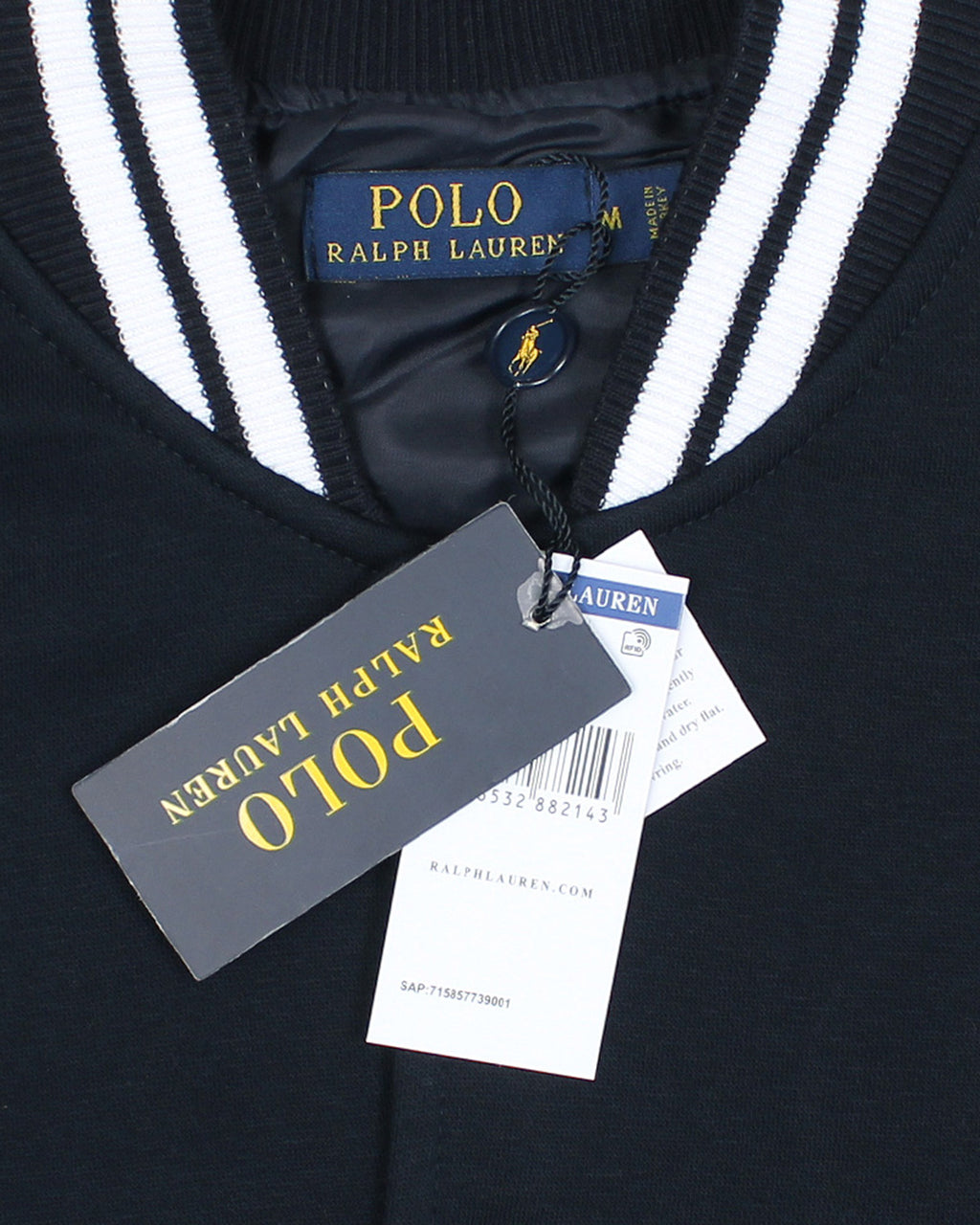 Premium Base Ball R-L Fleece Jacket - Navy Blue