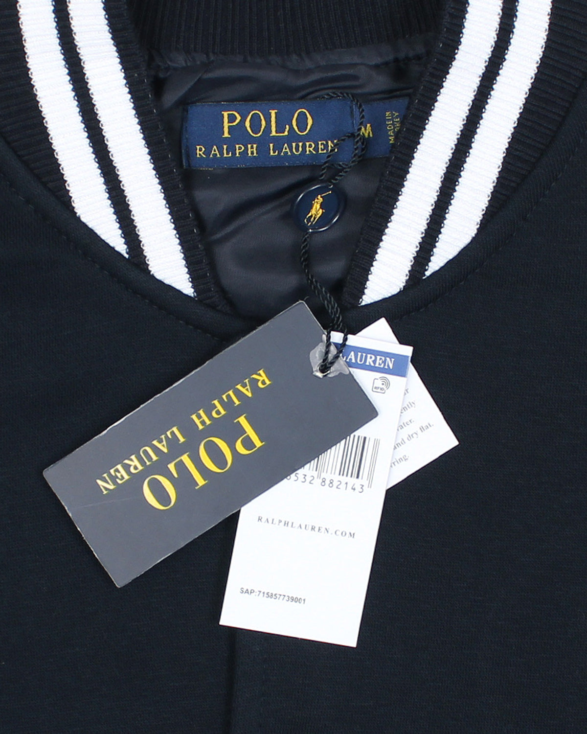 Premium Base Ball R-L Fleece Jacket - Navy Blue