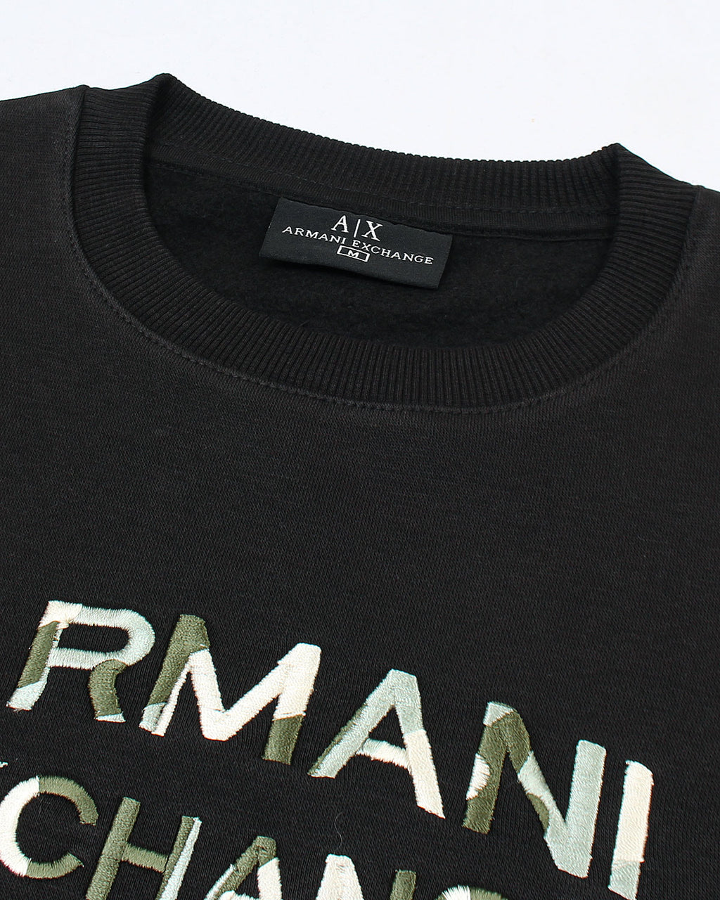 Exclusive A-X Camo Mens Sweat - Black