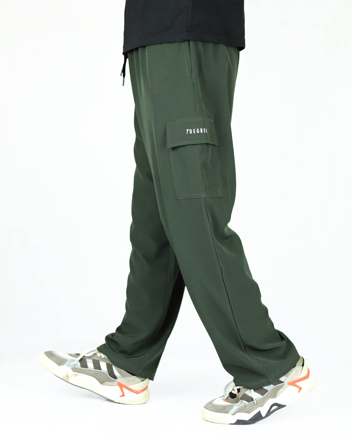 Premium Relaxed Fit Micro Trouser - Green