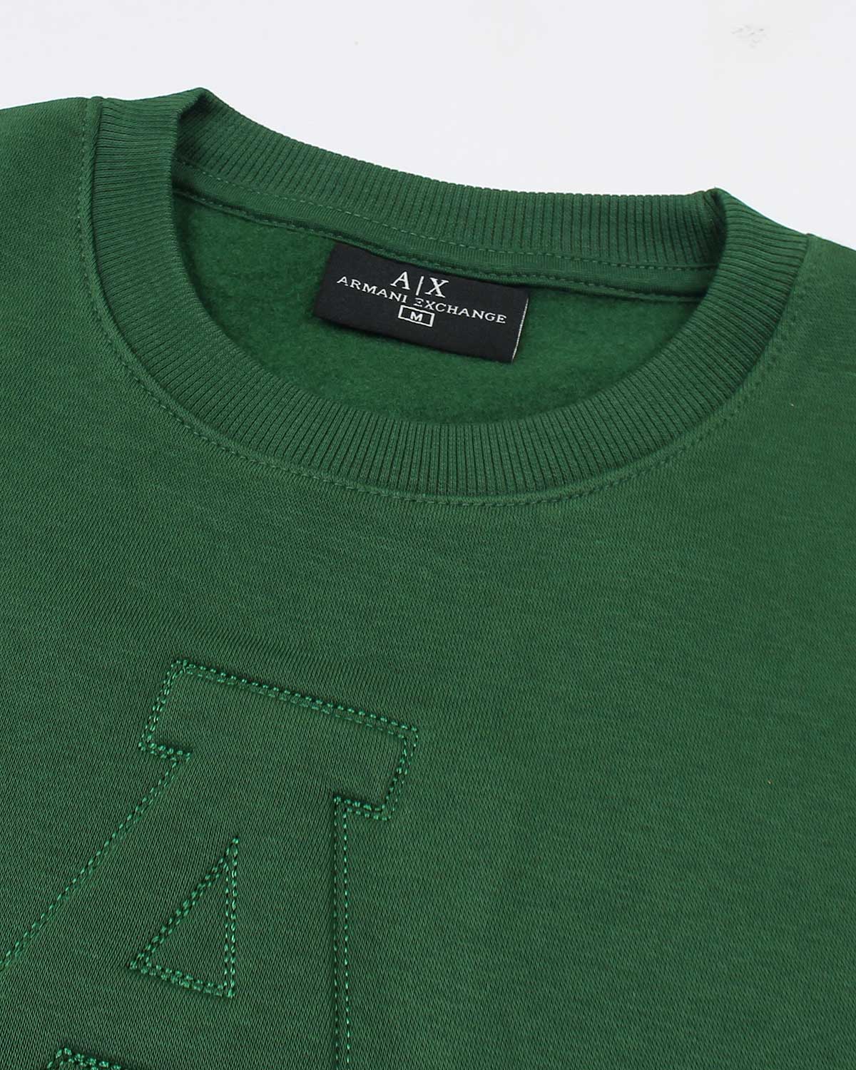Exclusive A-X Men Embossed Sweat - Green