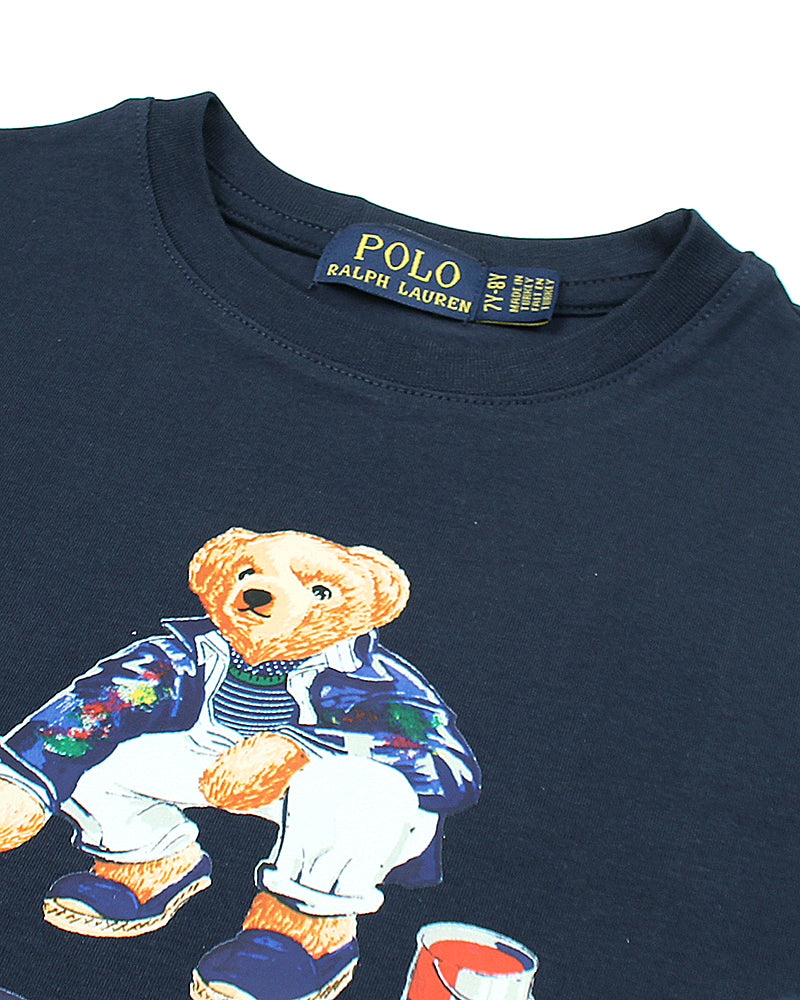 Exclusive Bear Polo Kids Tee - Navy Blue