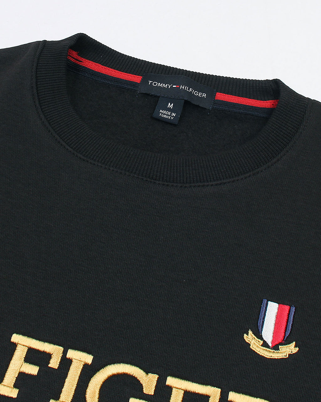Premium Mens Flag Tommy Sweat - Black
