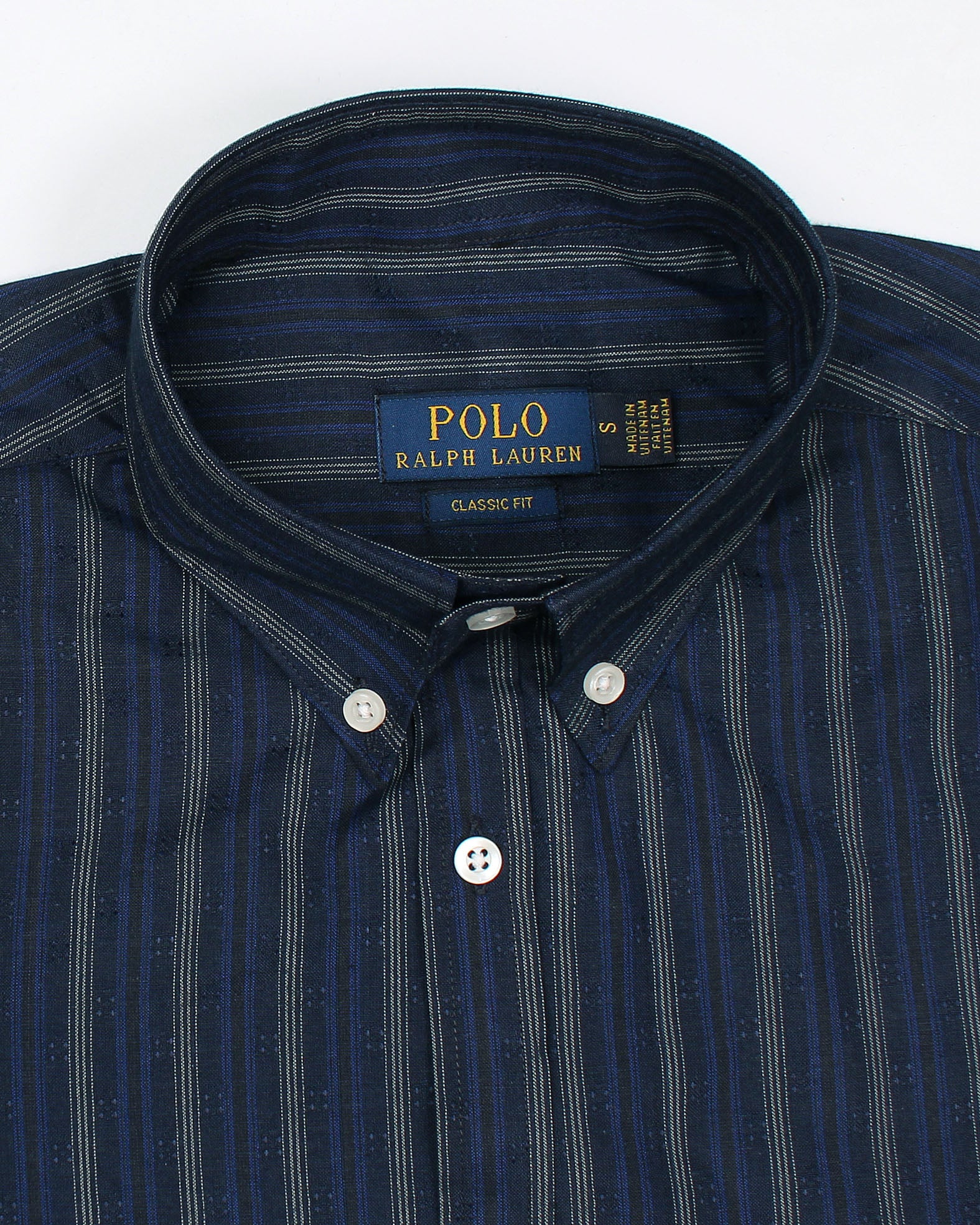 Premium Down Button Lined Shirt - Grey & Blue