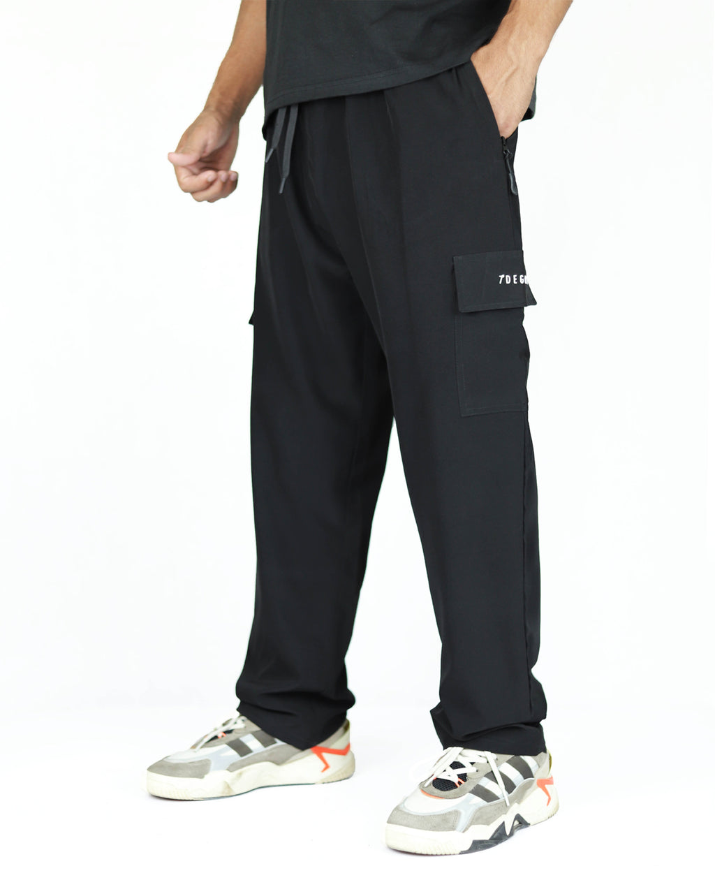 Premium Relaxed Fit Micro Trouser - Black