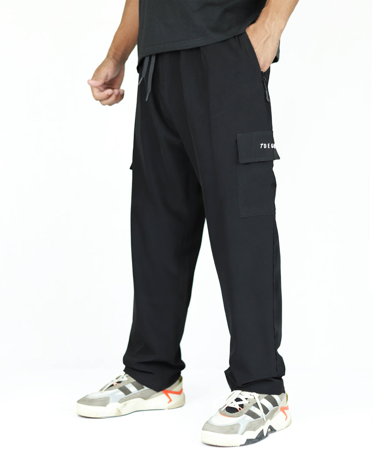 Premium Relaxed Fit Micro Trouser - Black