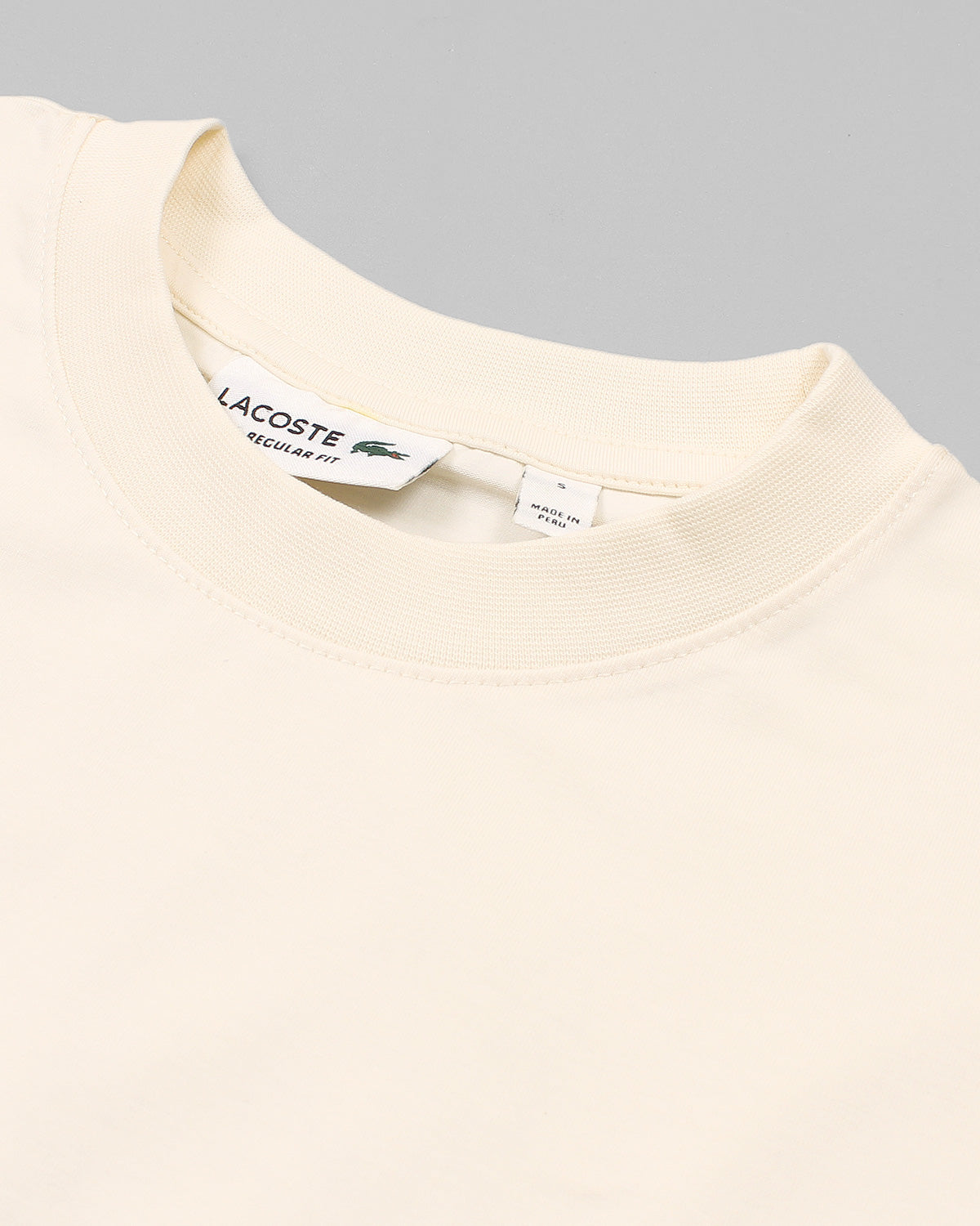 Men's Oversized Basic Lac. T Shirt - Off White
