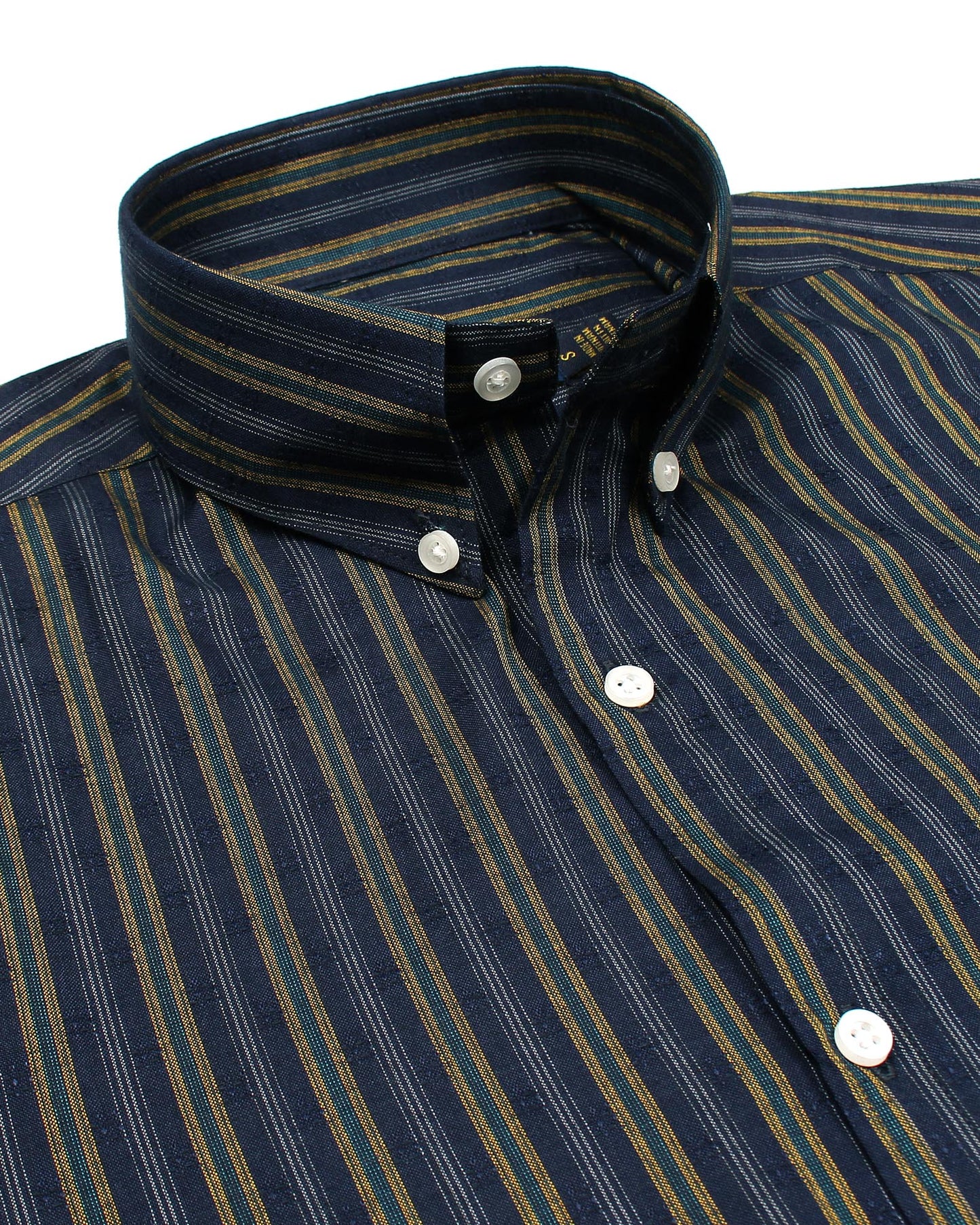 Premium Down Button Lined Shirt - Golden & Blue