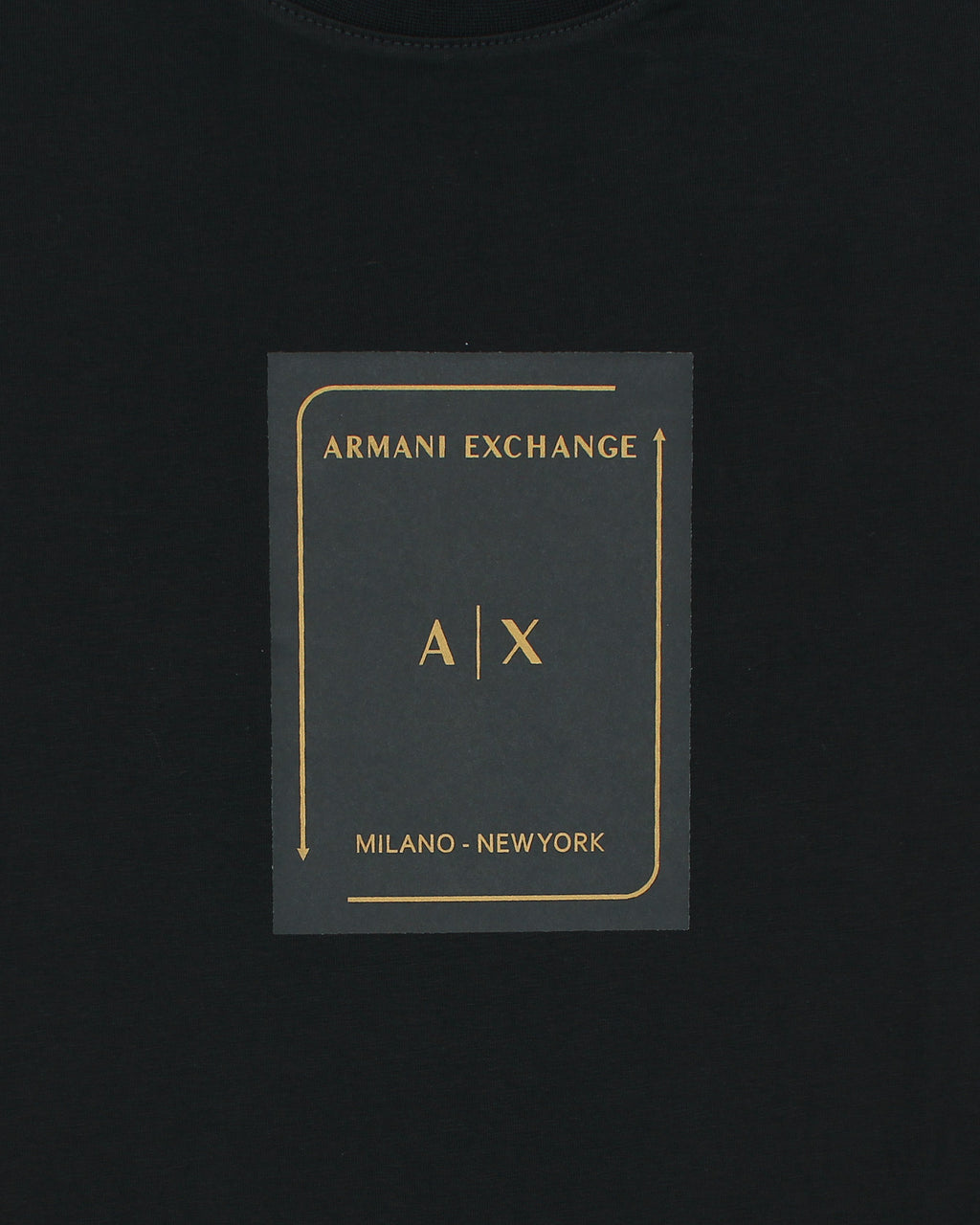 A-X Men's Oversized Logo Patch T-Shirt – Black