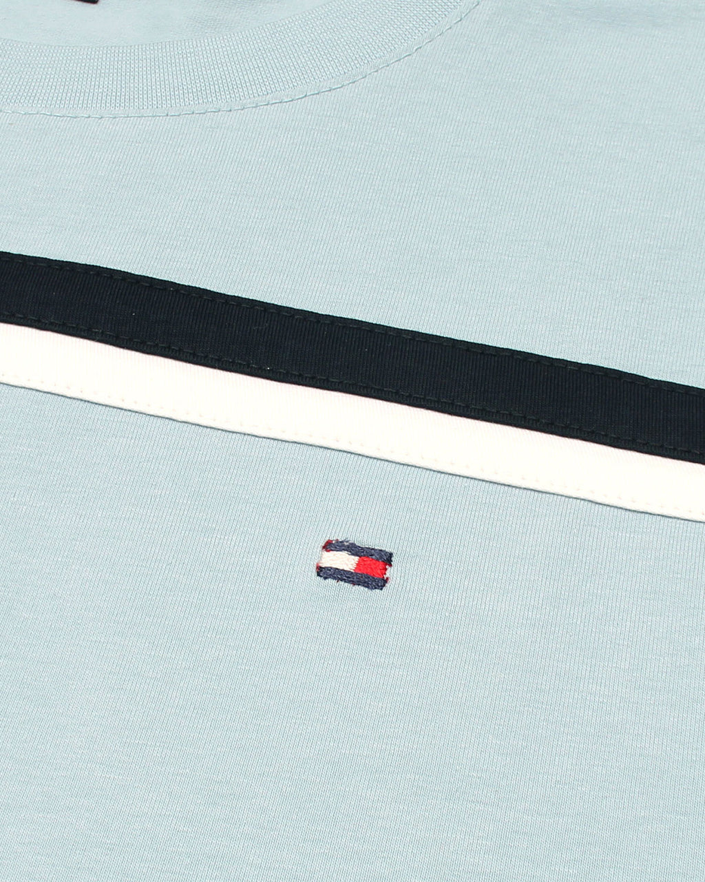 Exclusive Tommy Panel Men Tee - Sky Blue