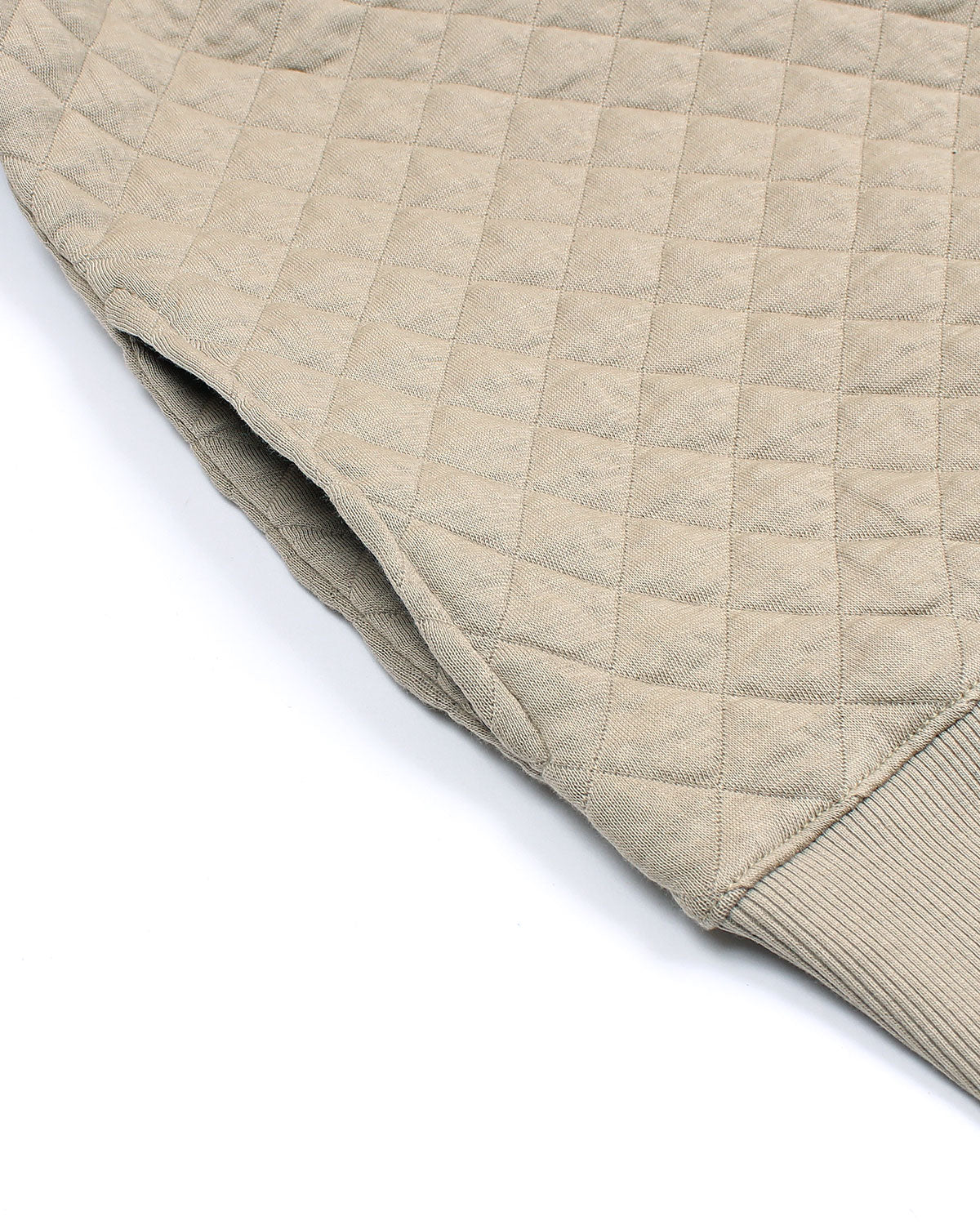 Premium TH Quilted Button Up Men's Sweat - Beige