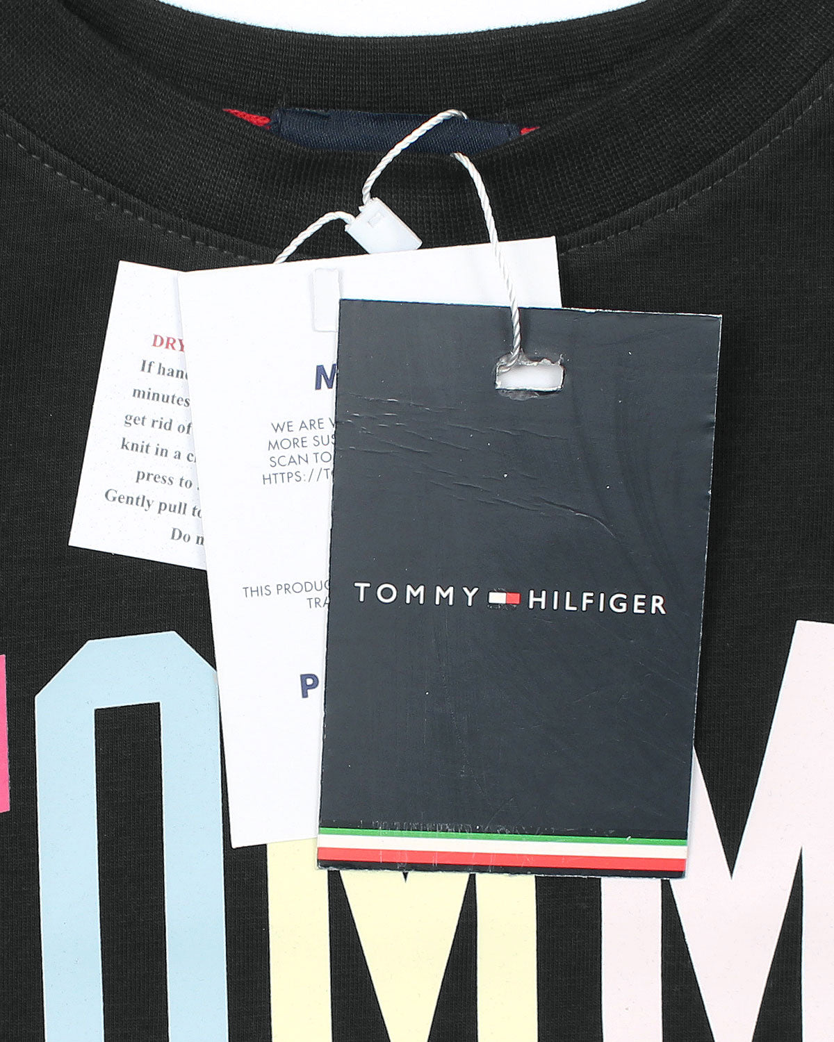 Baby Girls Cropped Tom. T Shirt - Black