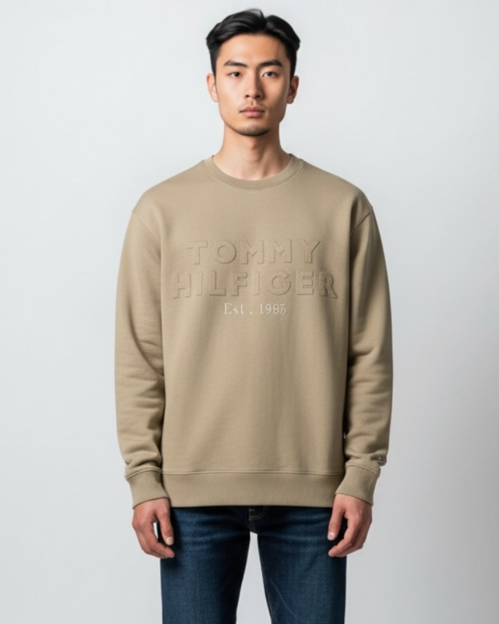 Premium Men's TM Logo Sweat - Beige