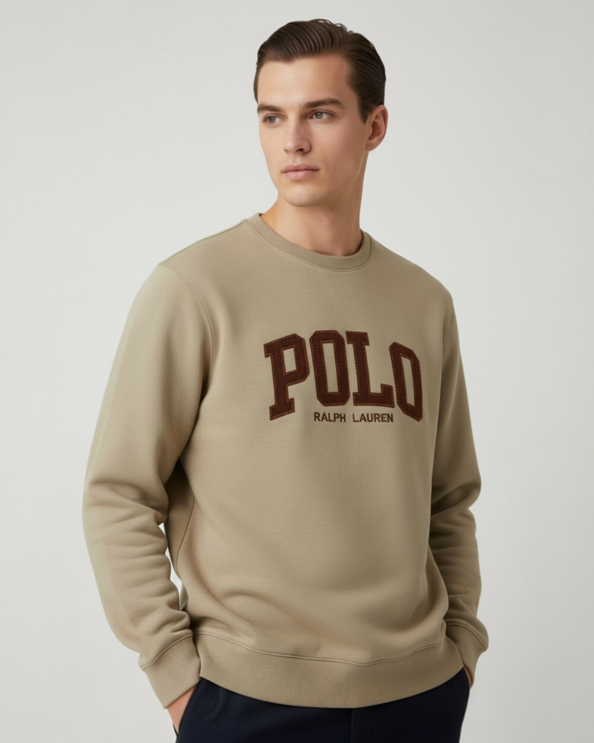 Exclusive Men's Polo Sweat - Beige