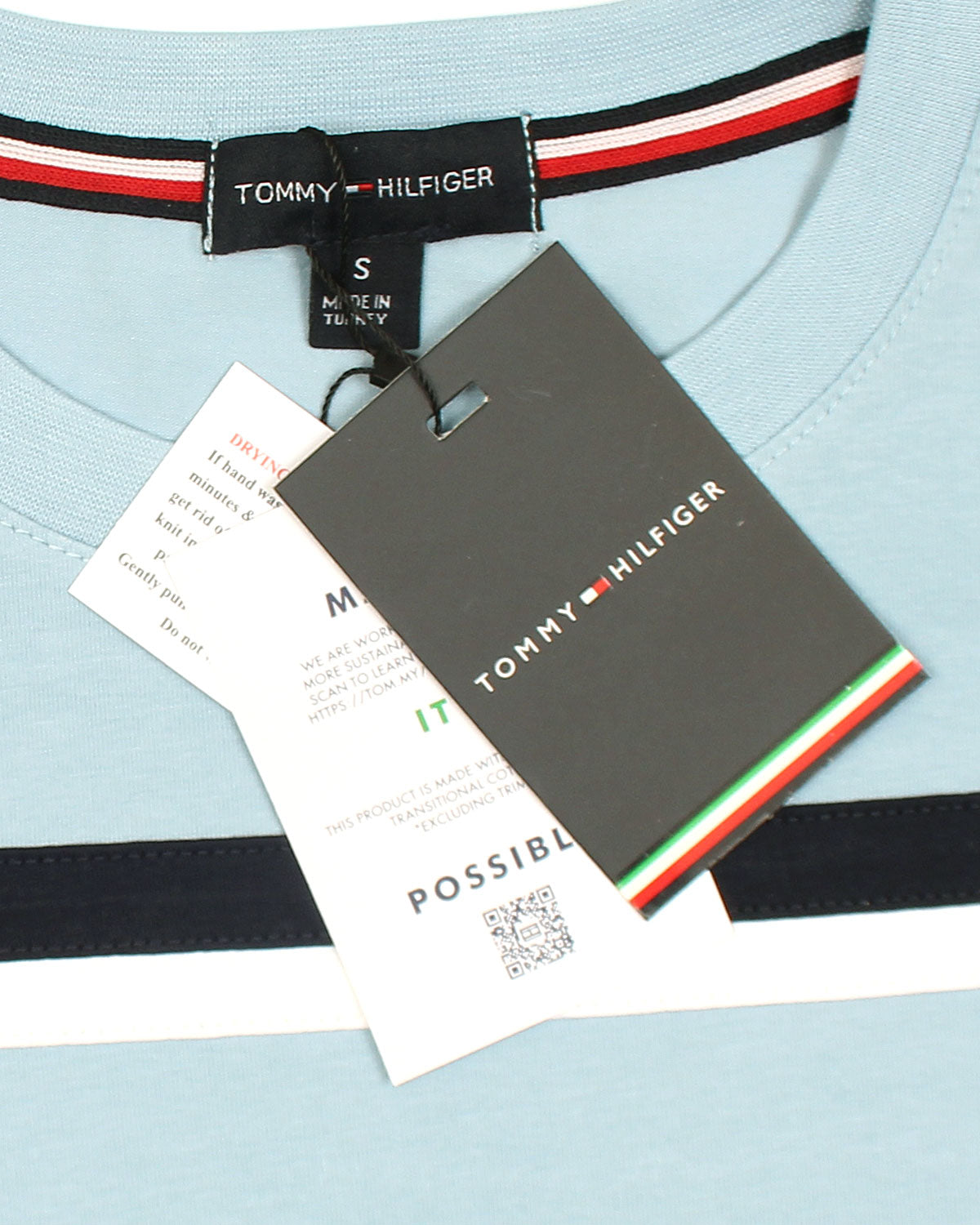 Exclusive Tommy Panel Men Tee - Sky Blue