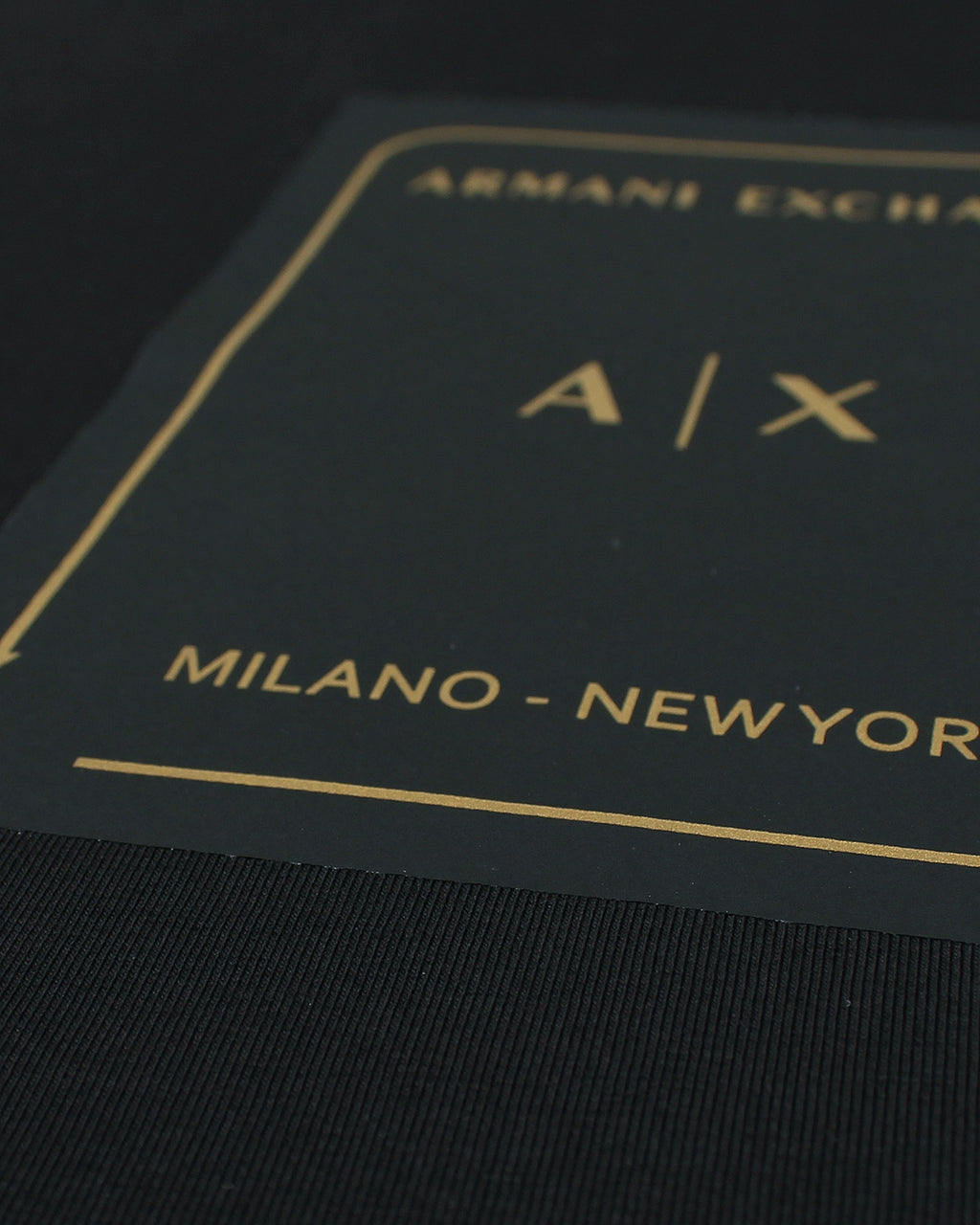 A-X Men's Oversized Logo Patch T-Shirt – Black