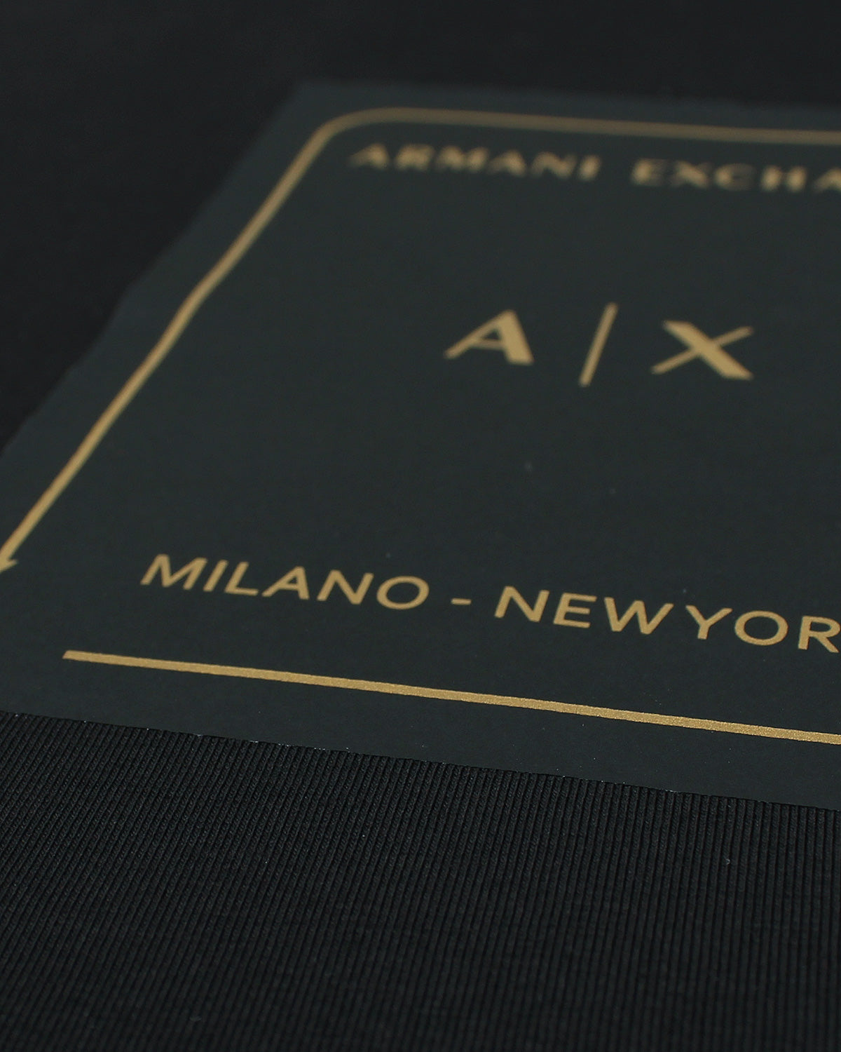 A-X Men's Oversized Logo Patch T-Shirt – Black