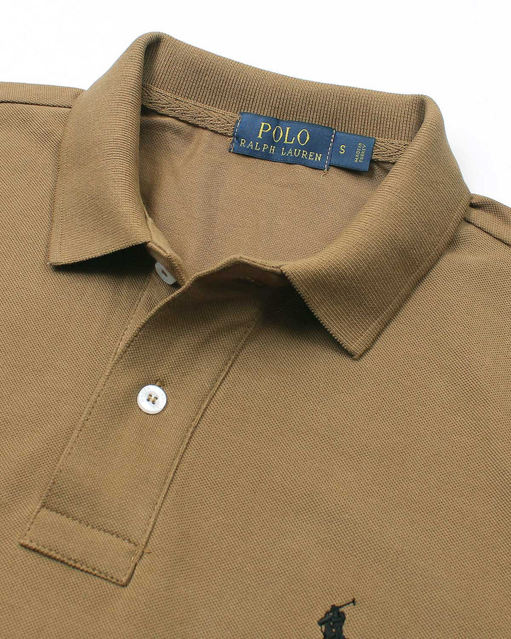 Iconic Mesh Men Polo Shirt - Brown