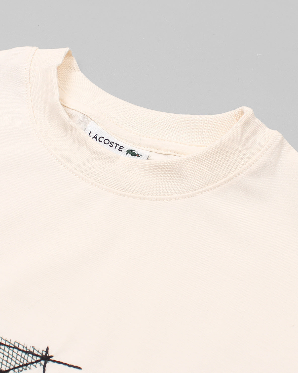 Men's Oversize Croc Lac. T Shirt - Off White