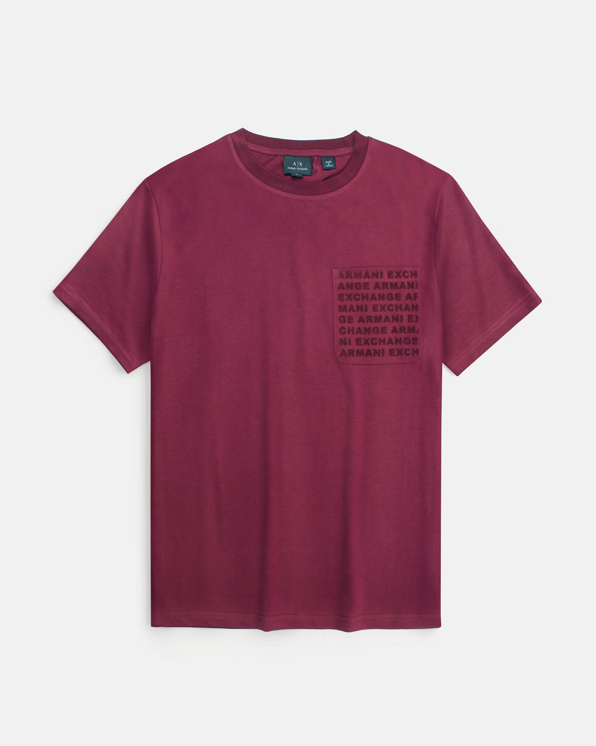 Men's Pocket A-X T Shirt - Maroon
