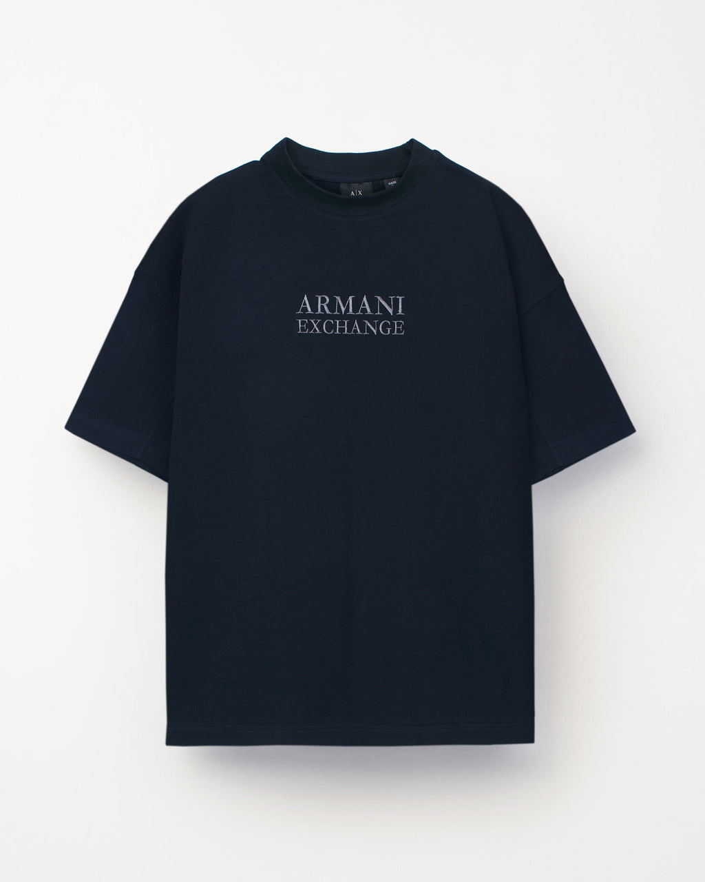 A-X Men's Oversized Logo Embroidered T-Shirt –  Navy Blue