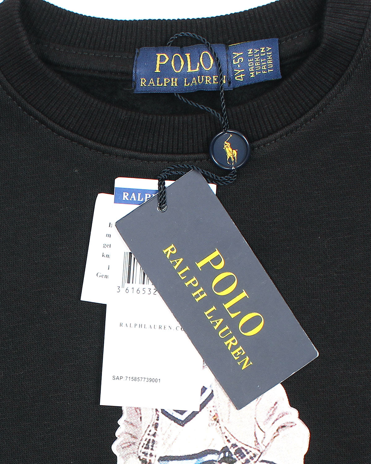 Kids Premium Cool Bear Sweat - Black