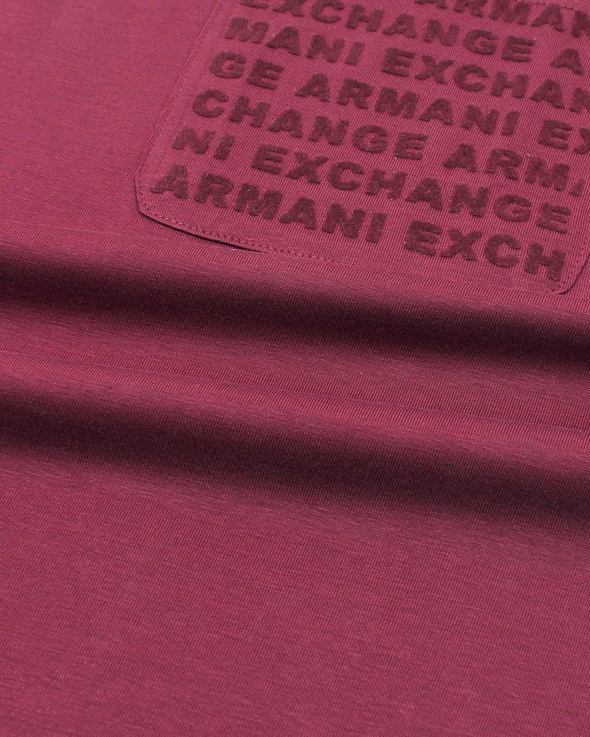 Men's Pocket A-X T Shirt - Maroon