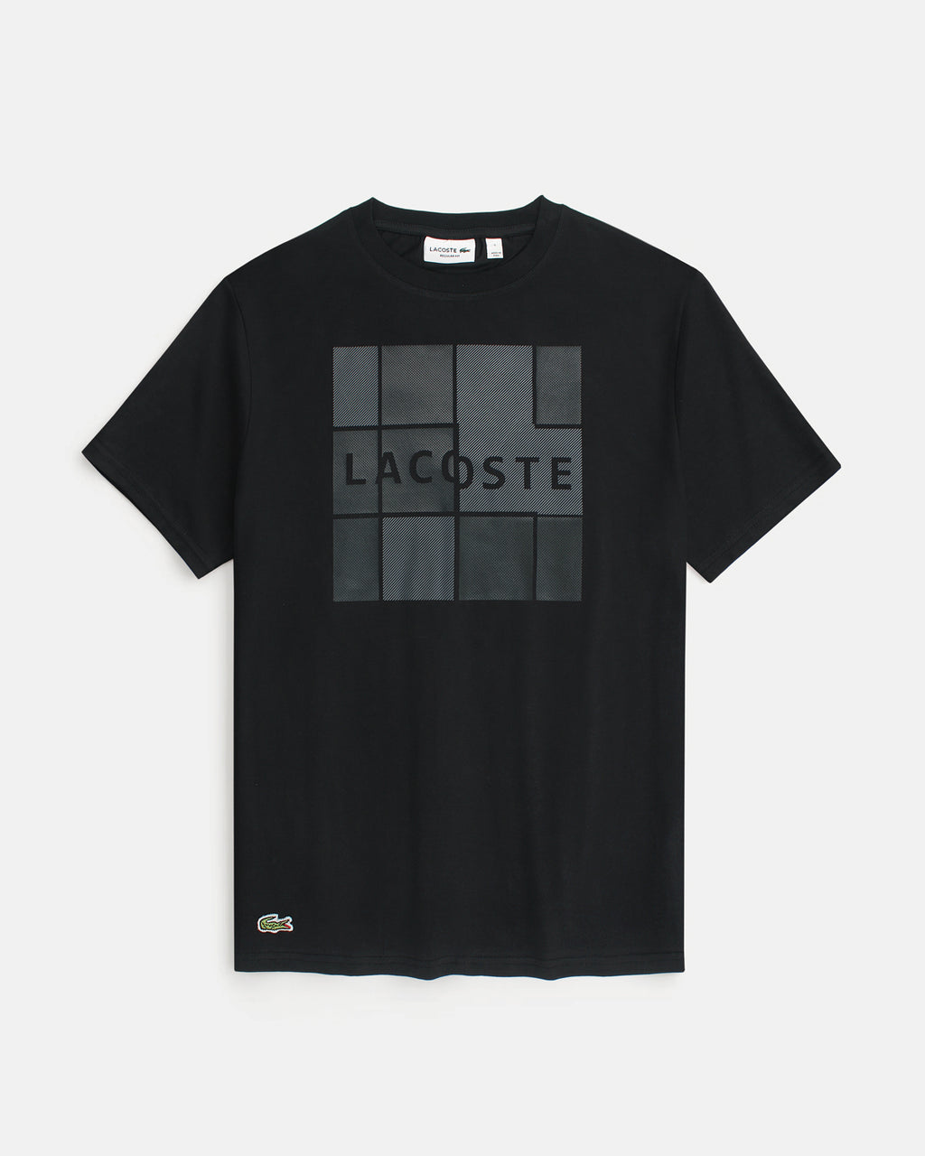 Men's Lac Graphic Grid T Shirt - Black