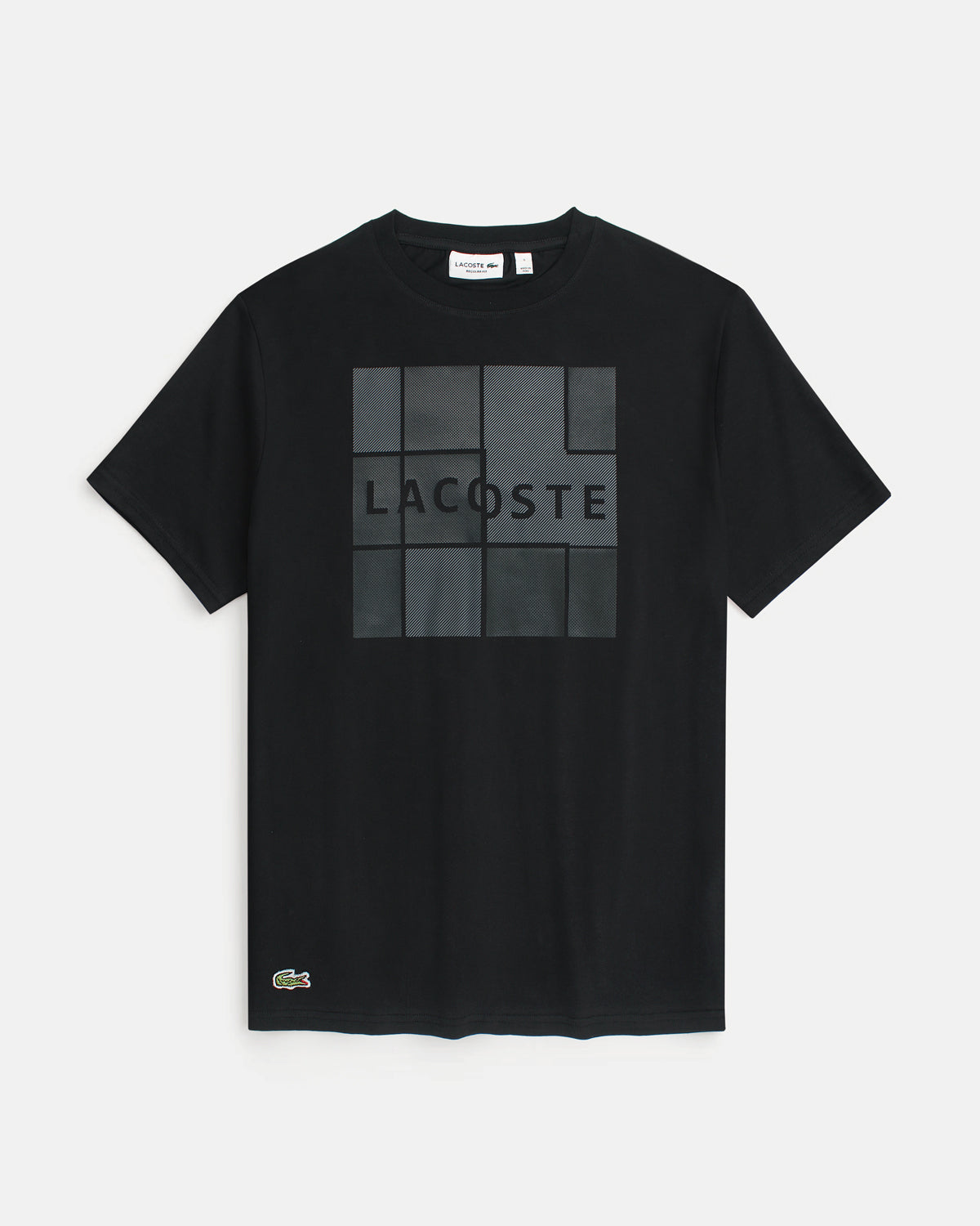 Men's Lac Graphic Grid T Shirt - Black