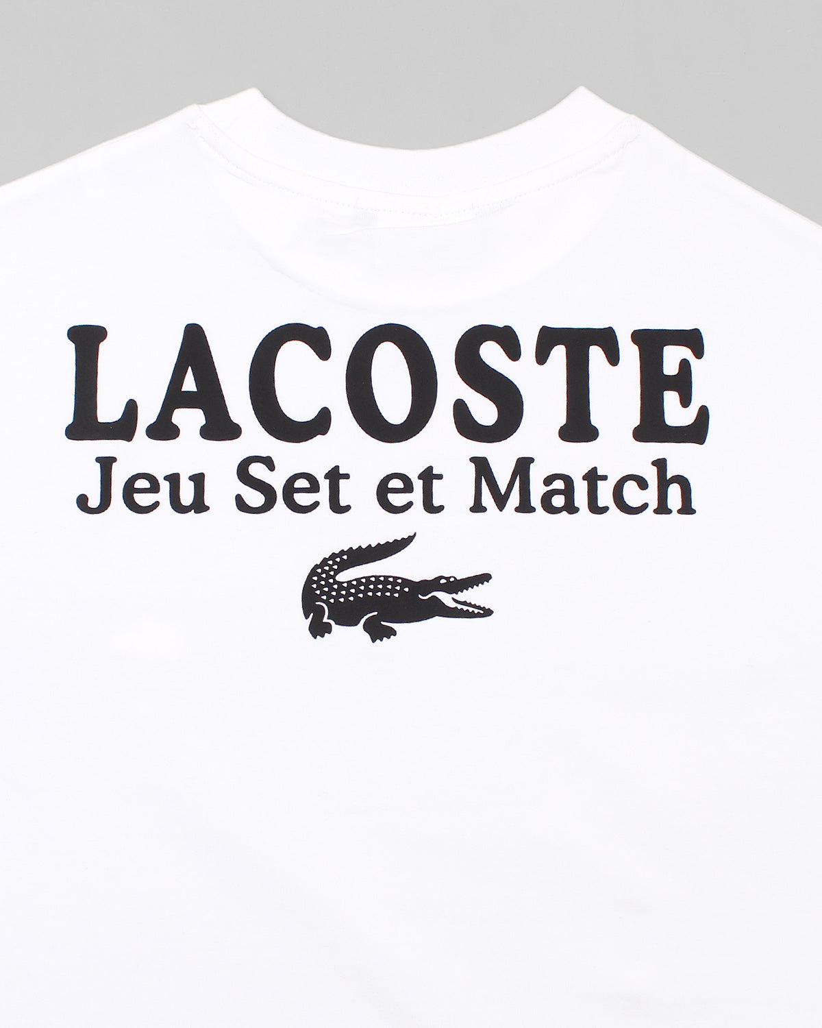 Men's Lac. Jeu Set Oversze T Shirt - White