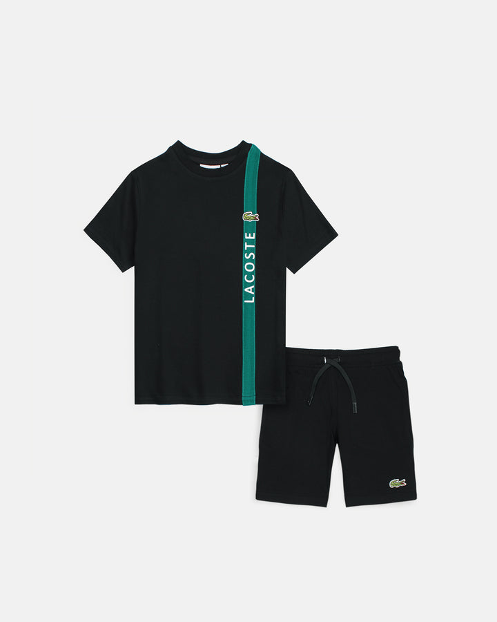 Premium Loc. Stripe Kids Tracksuit - Black