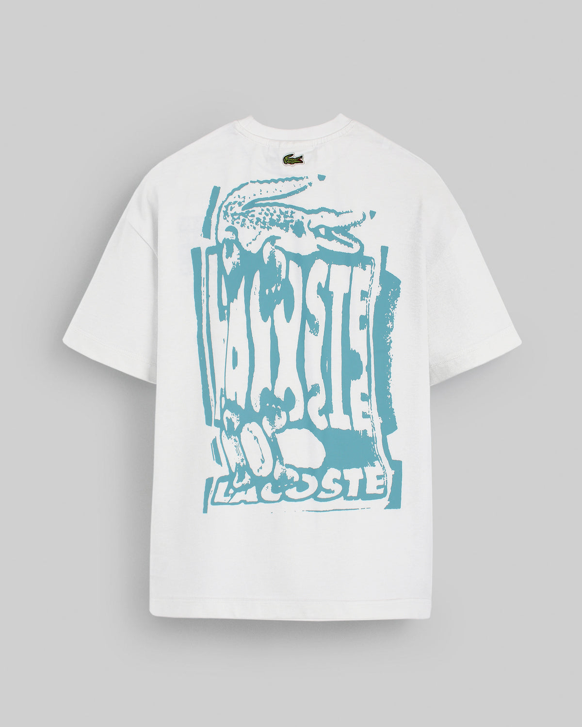 Lac. Oversized Front Back Men Tee - White