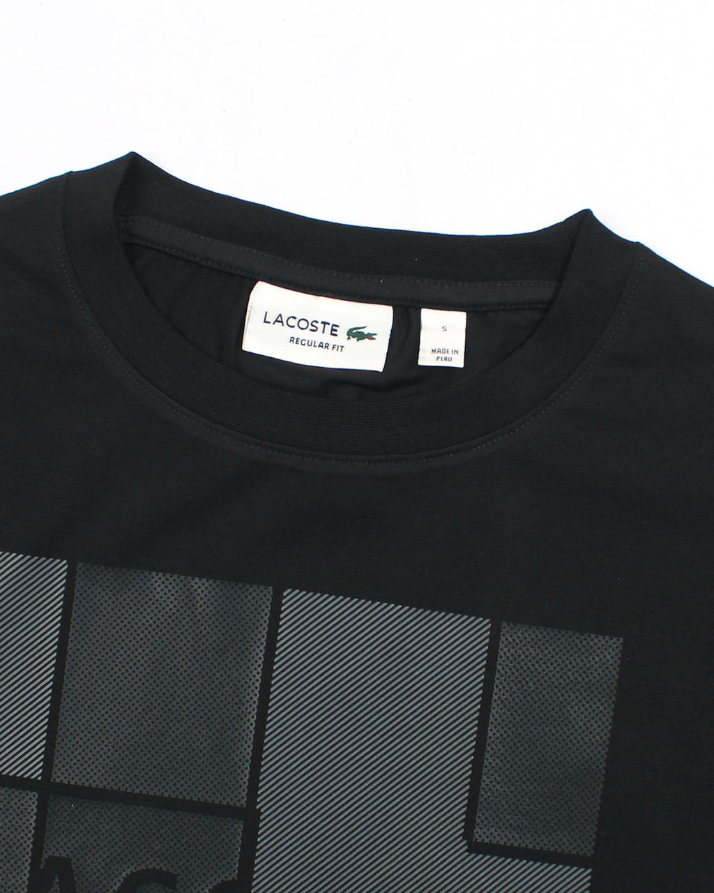 Men's Lac Graphic Grid T Shirt - Black