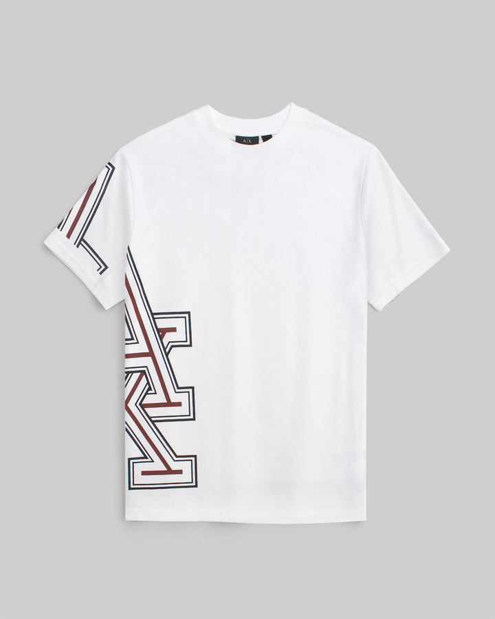 Men's A-X Side Graphic T Shirt - White