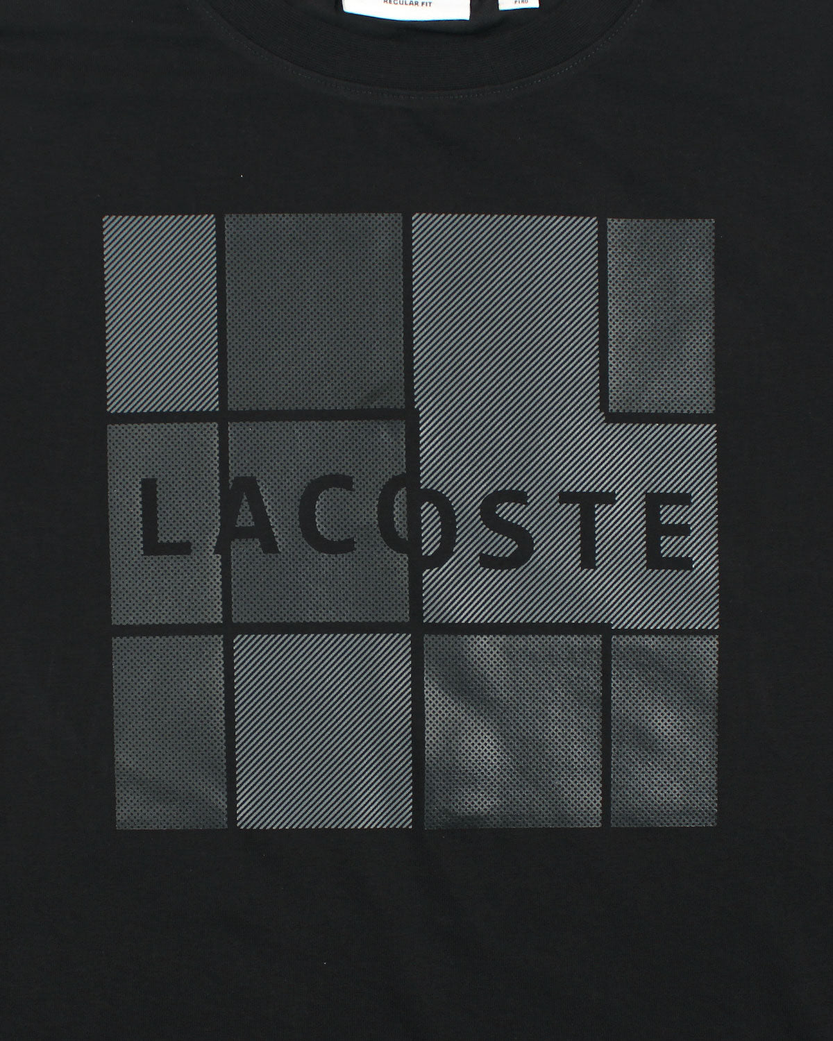 Men's Lac Graphic Grid T Shirt - Black