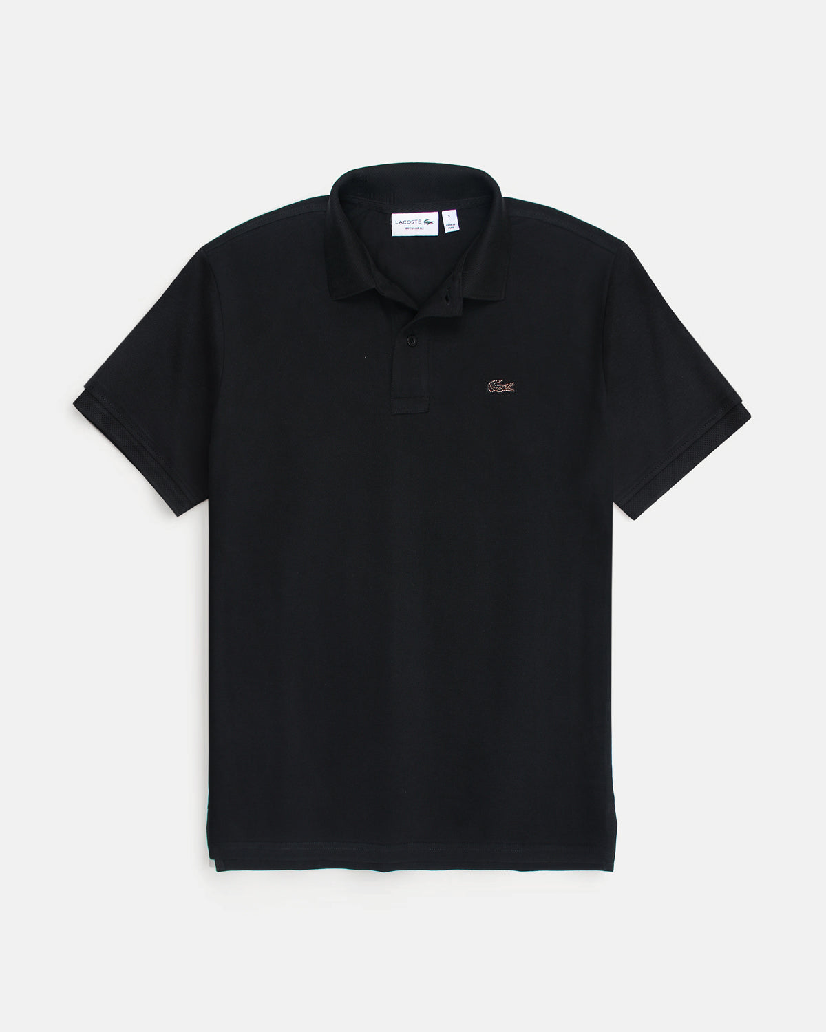 Premium Mesh L/C Men Polo Shirt - Black