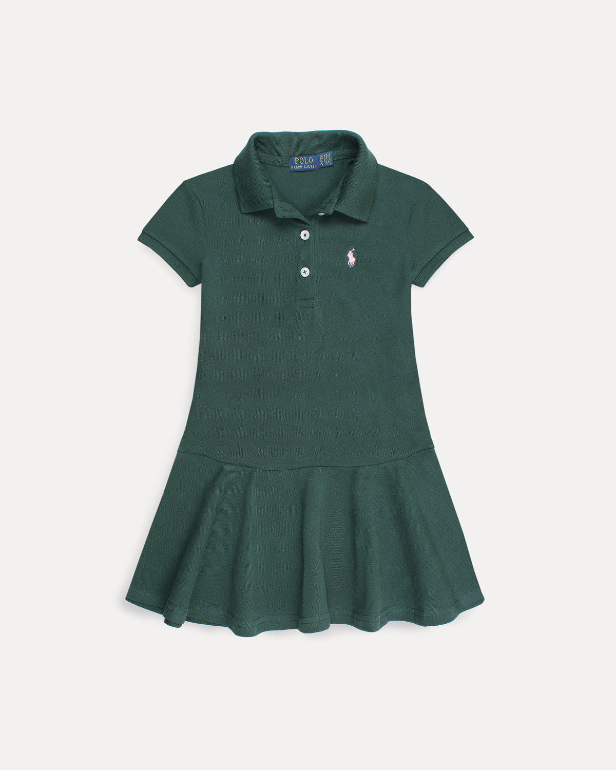 Baby Girl Iconic Polo Dress - Green