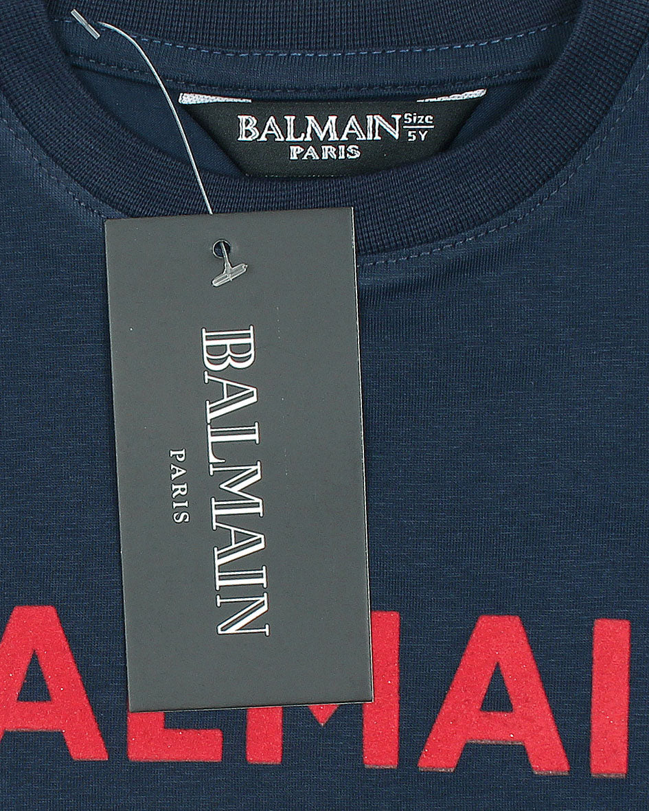 Exclusive Boys B-L-M-N Tee - Navy Blue