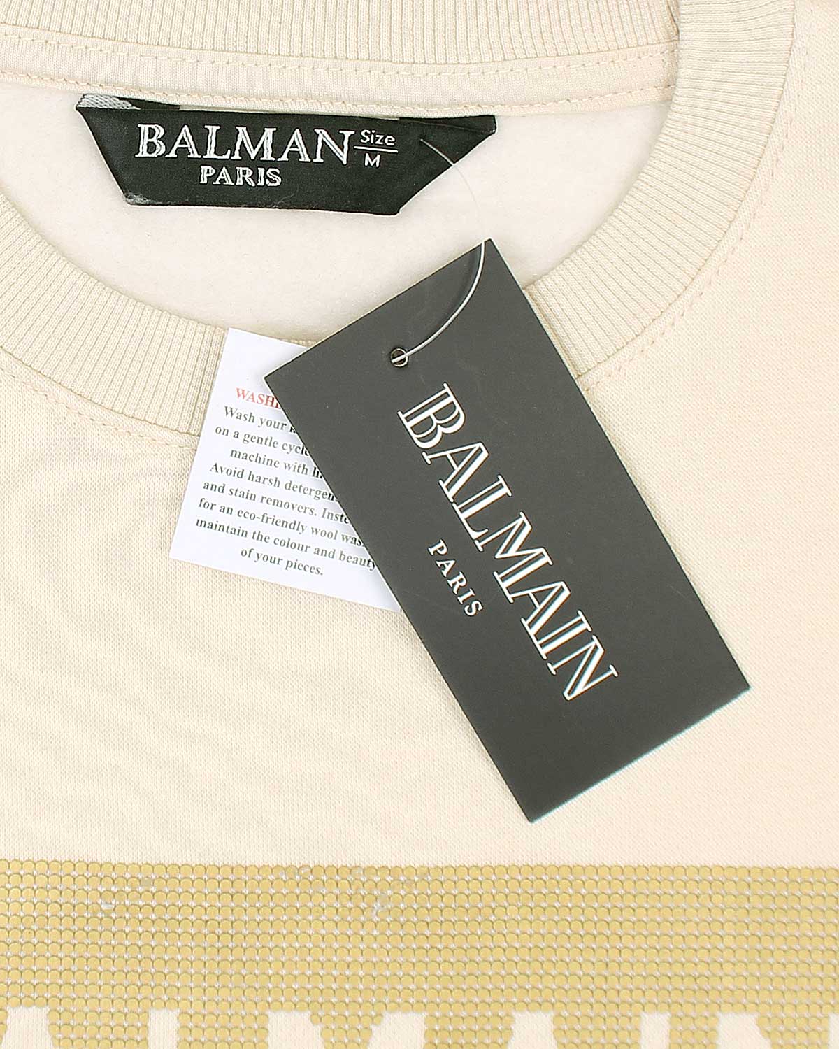 Exclusive B-L-M-N Gold Mens Sweat - Off-White