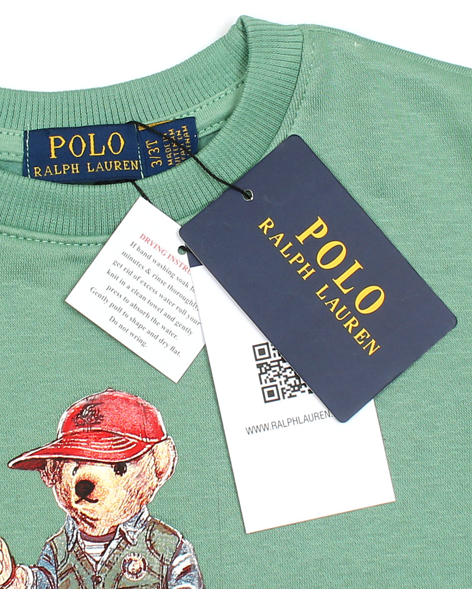 Kids Iconic Bear Sweat - C Green