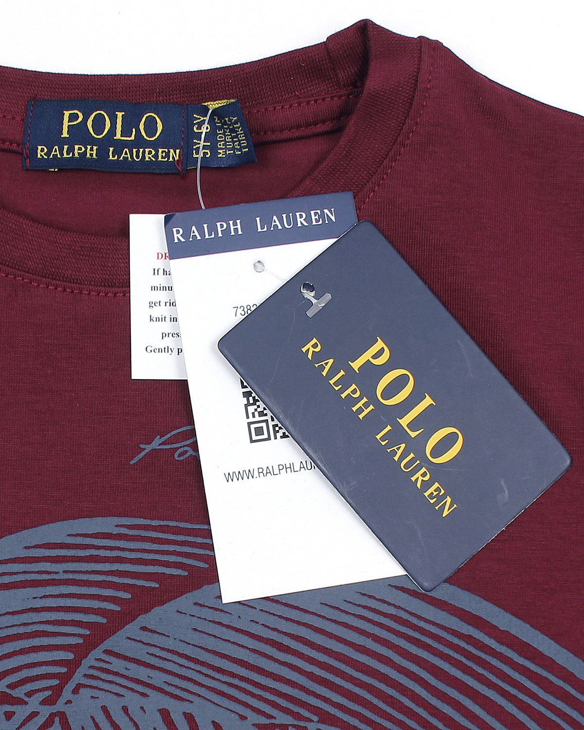 Exclusive R/L Palm Tee - Maroon