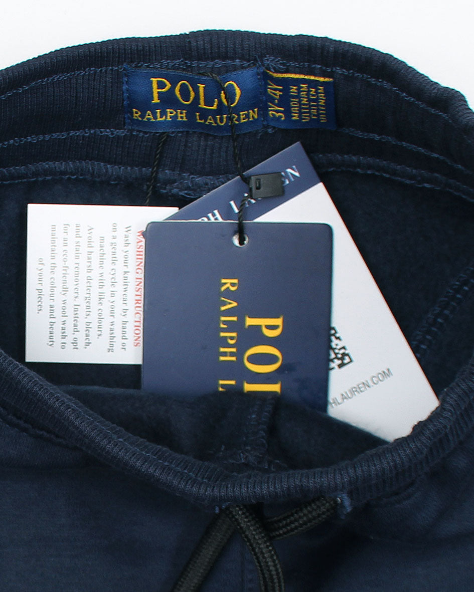 Premium Winter Kids Polo Jogger Pants - Navy Blue