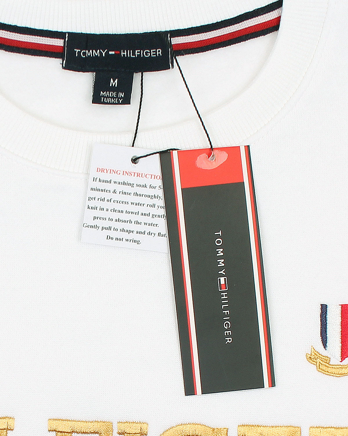 Premium Mens Flag Tommy Sweat - White