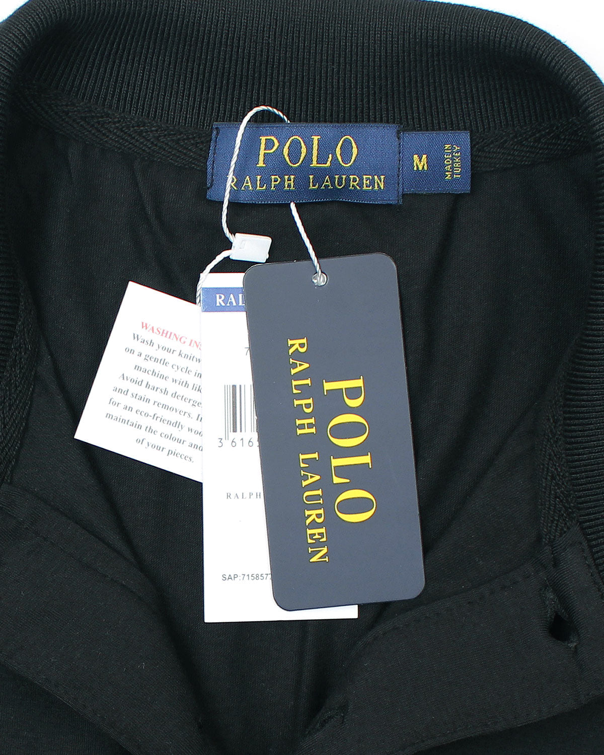 Premium Multi Pony Jersey Polo - Black